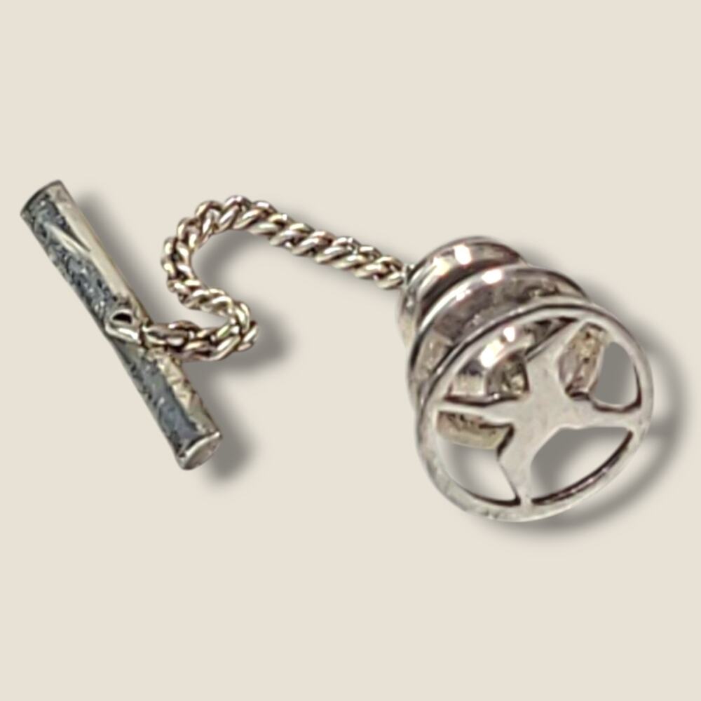 Vintage Sterling Silver 925 Peace Dove Bird Tie Tack Lapel Pin
